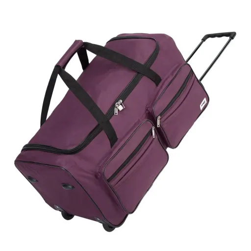 Reisetasche mit Trolley-Funktion - 85L - Lila - Trolley-Tasche