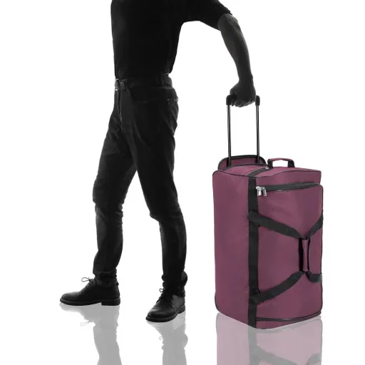 Reisetasche mit Trolley-Funktion - 85L - Lila - Trolley-Tasche