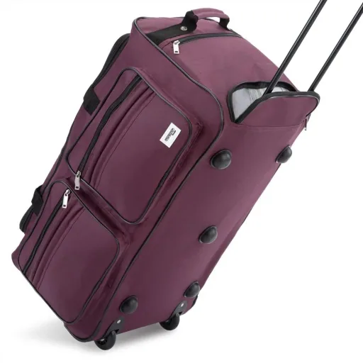 Reisetasche mit Trolley-Funktion - 85L - Lila - Trolley-Tasche