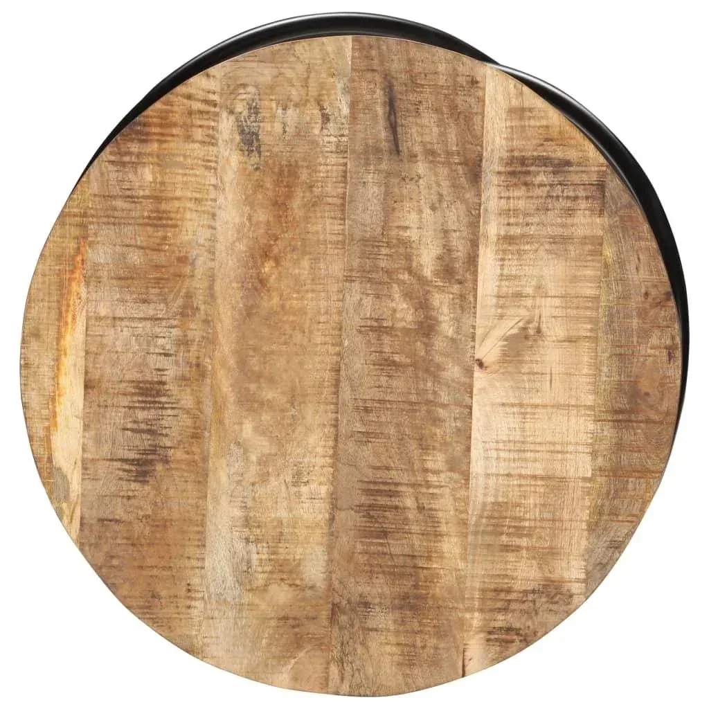 Couchtisch 60x60x40 cm Mangoholz massiv roh schwarz