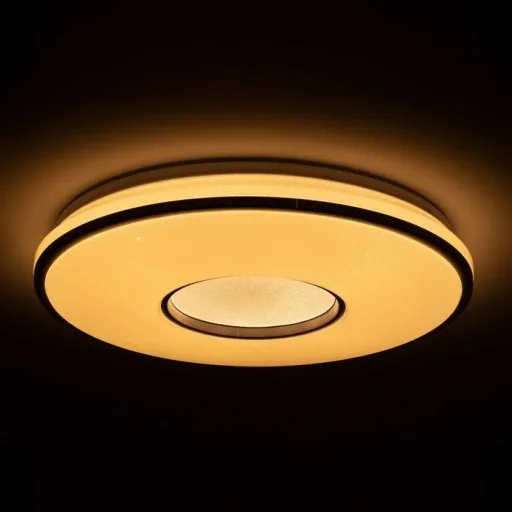 LED Glitzer-/ Sternenleuchte SHINING SILVERSTAR 24W mit 4 Stufen DIM Ø 490 mm