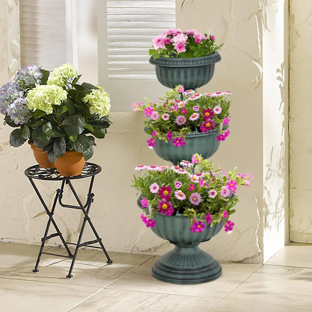 Blumenständer 3-teilig, grün