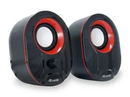 Stereo 2.0 Lautsprecher für Notebook/PC in schwarz/rot
