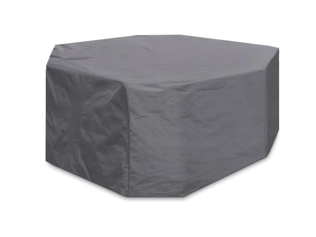 Wasser- und UV-beständige Gartenmöbel-Abdeckung 220 x 220 x 95 cm, achteckige Outdoor-Möbelabdeckung gegen Regen und Schmutz, starker Allwetterschutz, grau