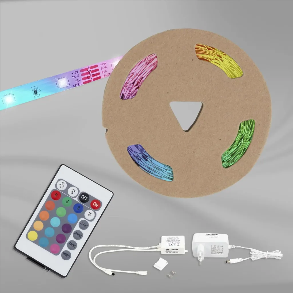 RGB-LED Band, 10m, Netzteil 24V, 1A , dimmbar, selbstklebend