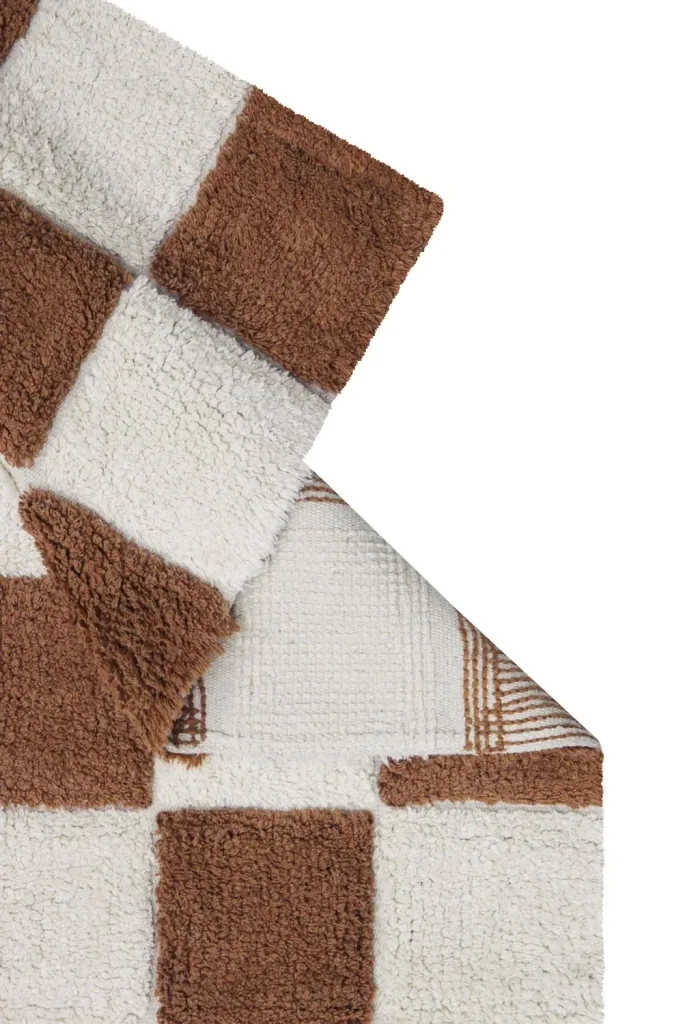 Lorena Canals Waschbarer Teppich in der Küche - Tiles, Dark grey, Farbe: Toffee