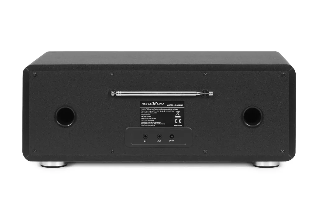 Design Internet/DAB+/UKW-Radio mit Bluetooth, CD, AuxIn, Encoding, schwarz, HRA19INT/BK