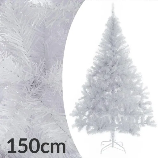 Künstlicher Weihnachtsbaum mit Schnee-Effekt -Weiß 150cm