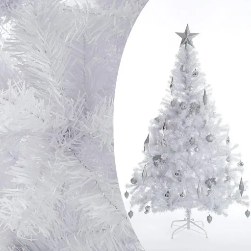 Künstlicher Weihnachtsbaum mit Schnee-Effekt -Weiß 150cm