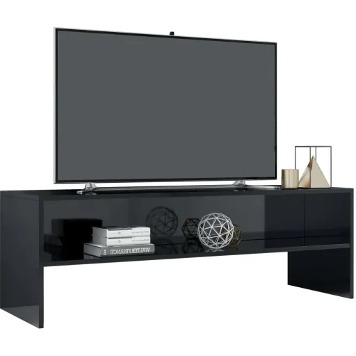 TV-Schrank 120x40x40 cm Spanplatte Hochglanz schwarz