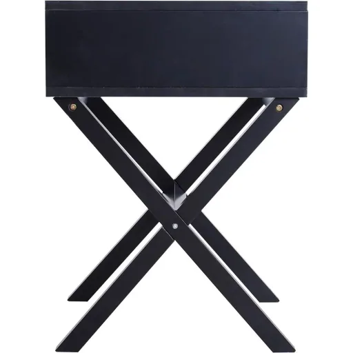 Nachttisch Nachtkommode Flurkommode mit Schublade Holz schwarz 40 x 40 x 55 cm