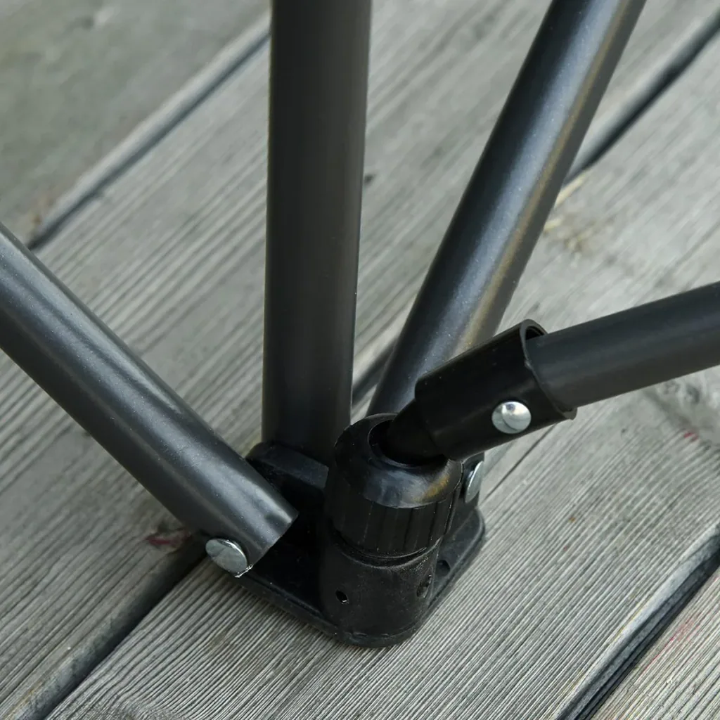 Campingstuhl mit Fußstütze schwarz, grün