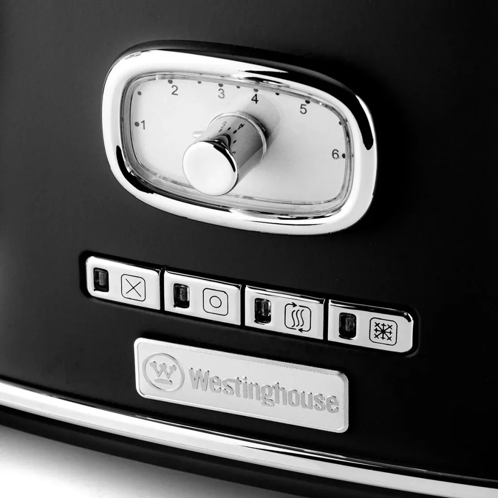Retro-Toaster - 4-Scheiben-Toaster - Schwarz
