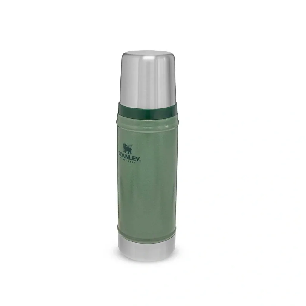 Classic Vakuum-Flasche 0,47 l, Hammertone grün, doppelwandige Vakuumisolierung, Trinkbecher