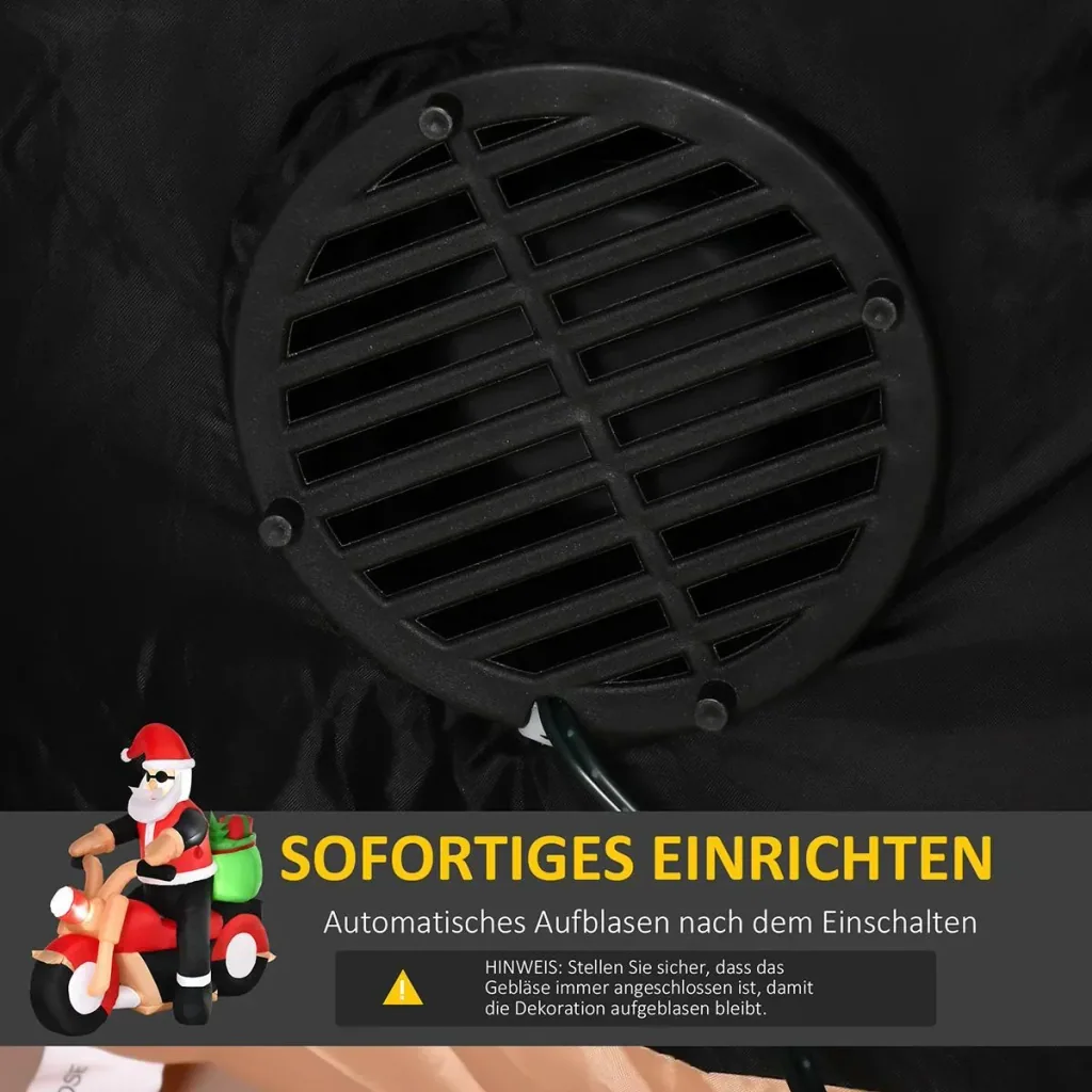 Aufblasbarer Weihnachtsmann 153 cm x 55 cm x 150 cm | Aosom.de