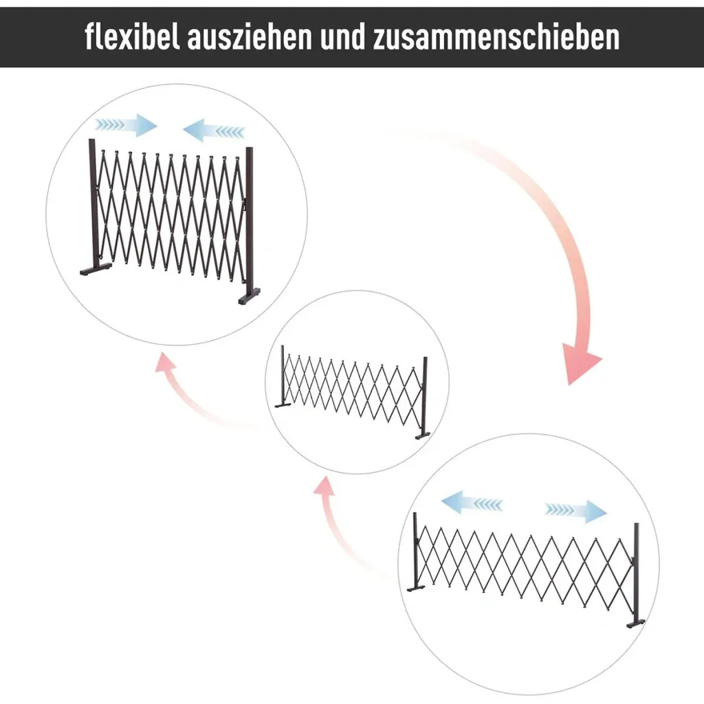 Scherengitter ausziehbar dunkelbraun