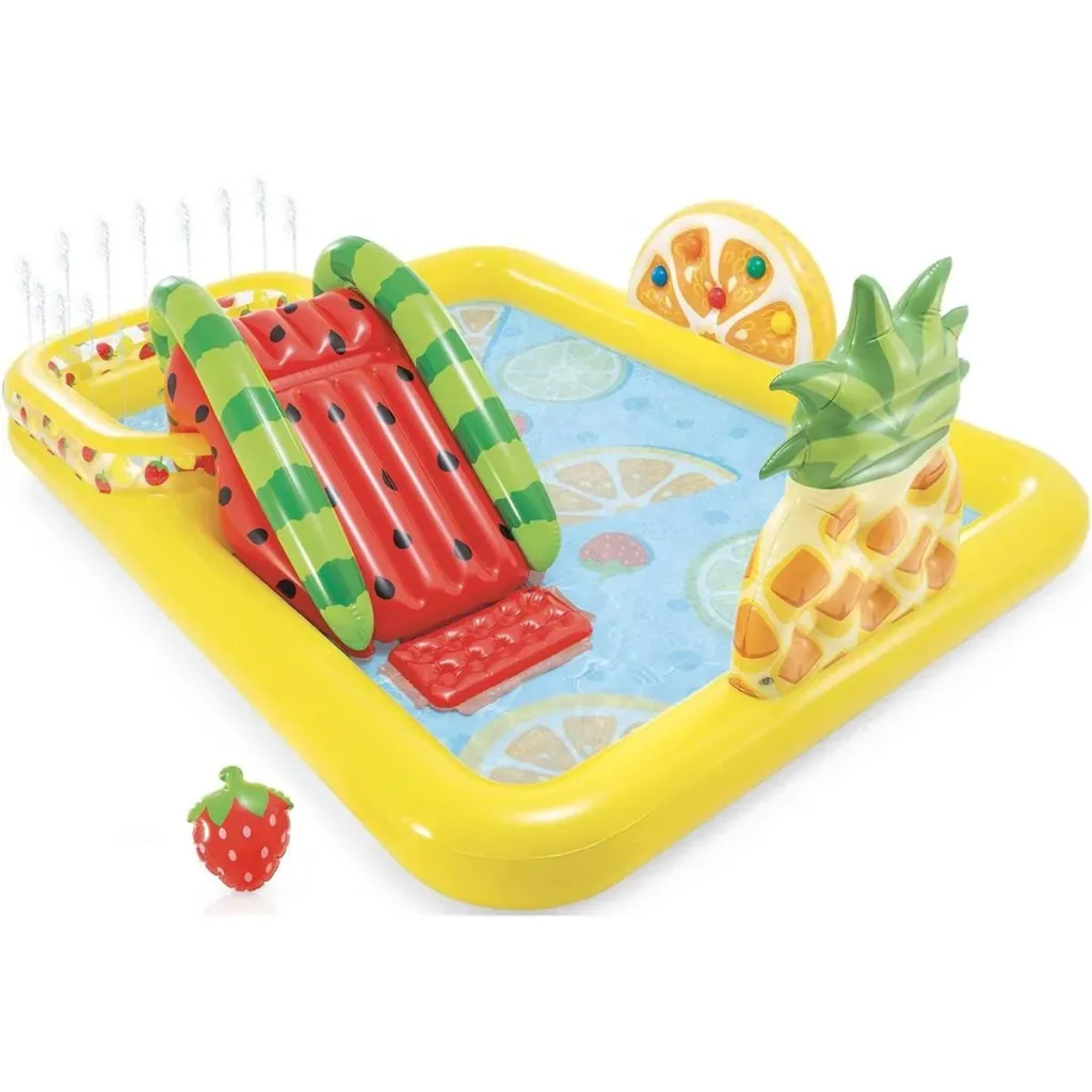 Aufblasbares Kinderbecken mit Bodenpuzzle - 244 x 191 x 91 cm