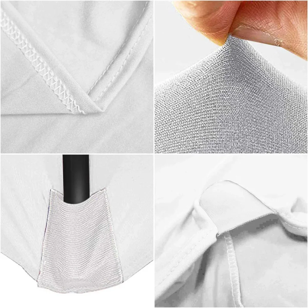 Abdeckung für rechteckigen Tisch - Stretch - 75 x 180 x 74 cm - Weiß