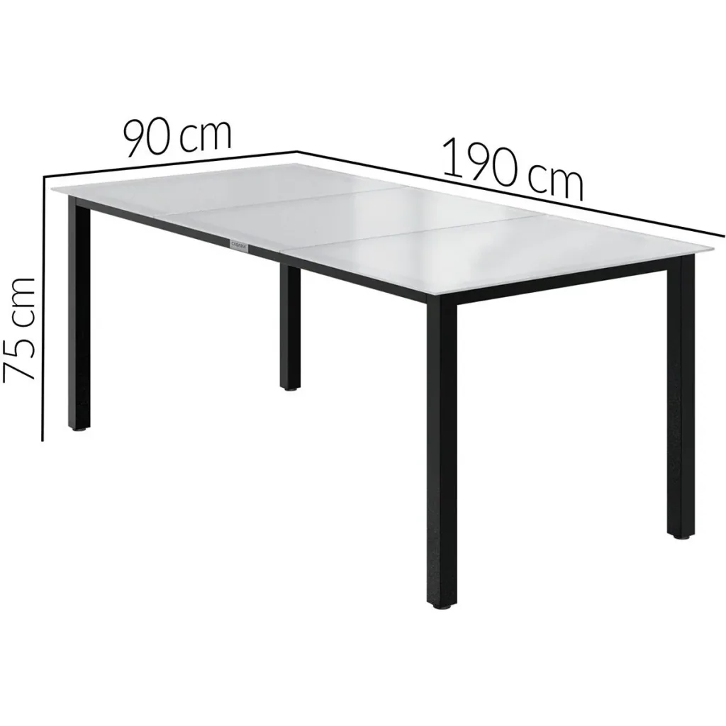 Aluminium-Gartenset Bern 8+1 Mattglas anthrazit - Set