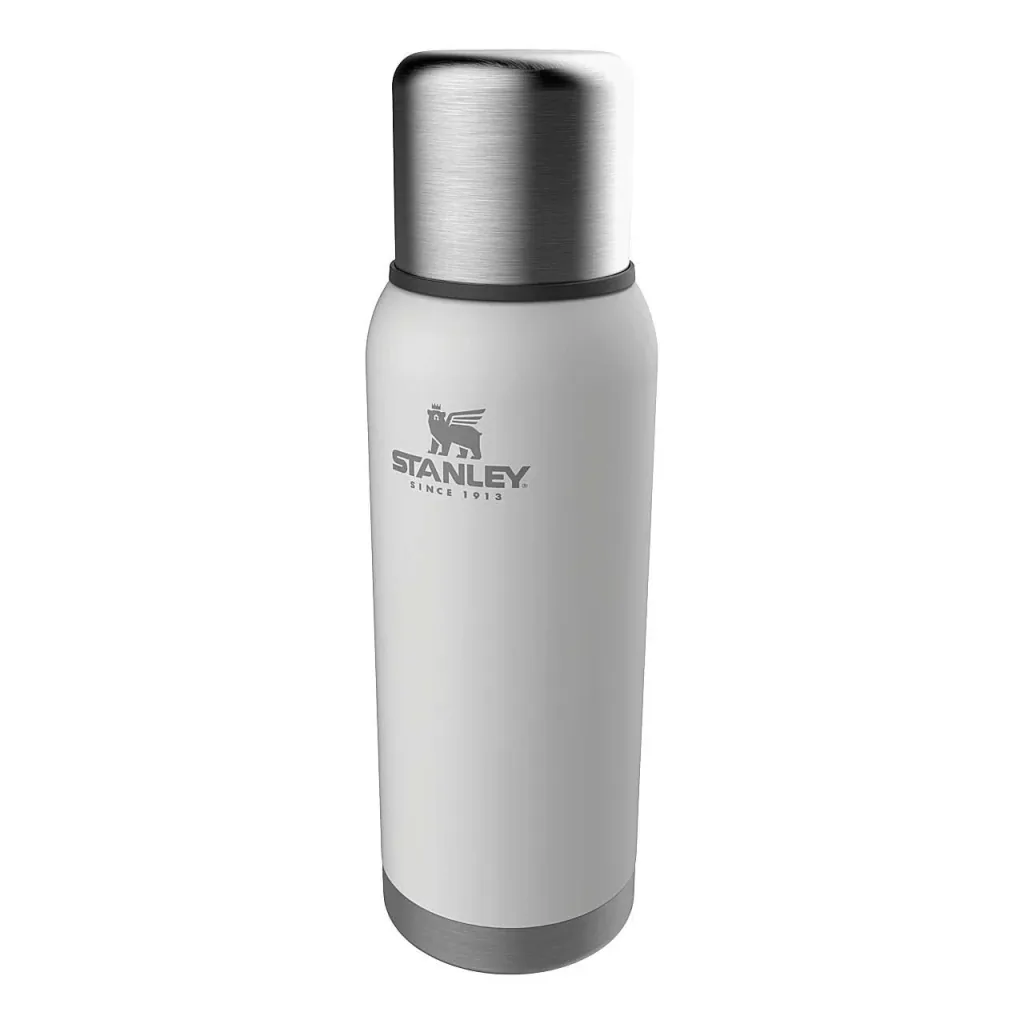 Adventure Vakuum-Flasche, 1,0 l, Edelstahl, matt weiss, Vakuum-Isolation, isolierter Trinkbecher
