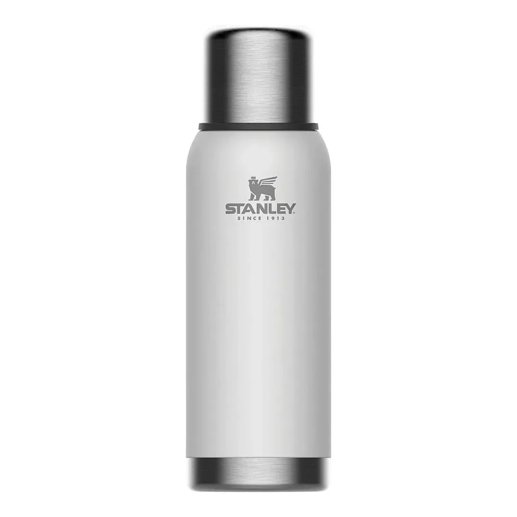 Adventure Vakuum-Flasche, 1,0 l, Edelstahl, matt weiss, Vakuum-Isolation, isolierter Trinkbecher
