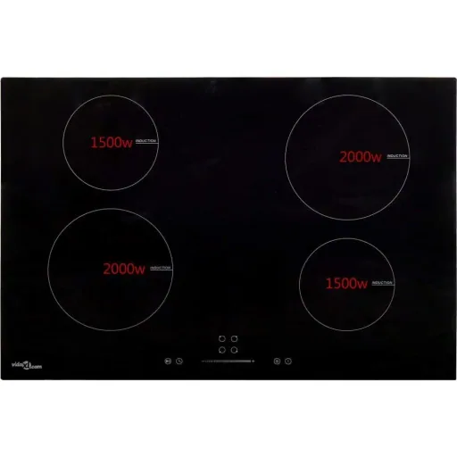Induktionskochfeld 4 Zonen Touch Control 7000 W 77 cm Glas