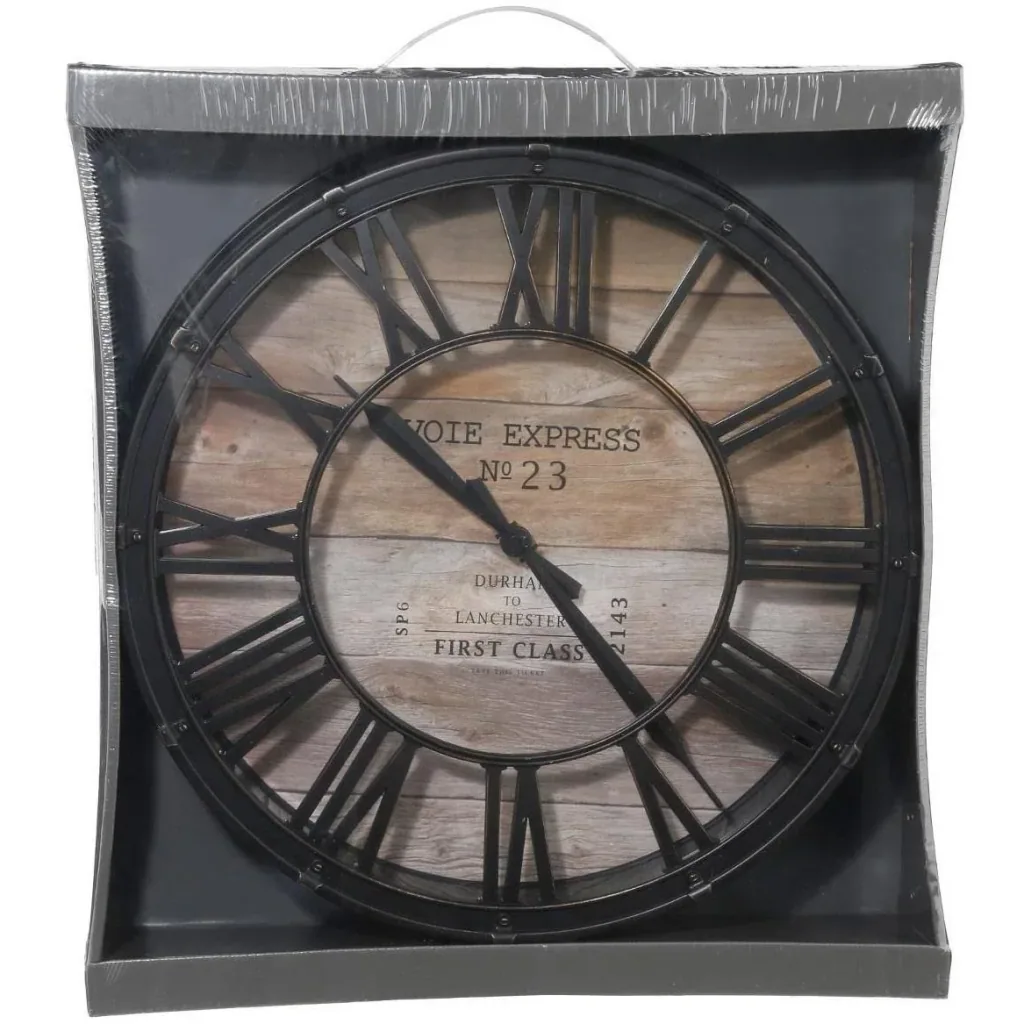 NL Vintage-Uhr - 90 cm - Metall - Schwarz