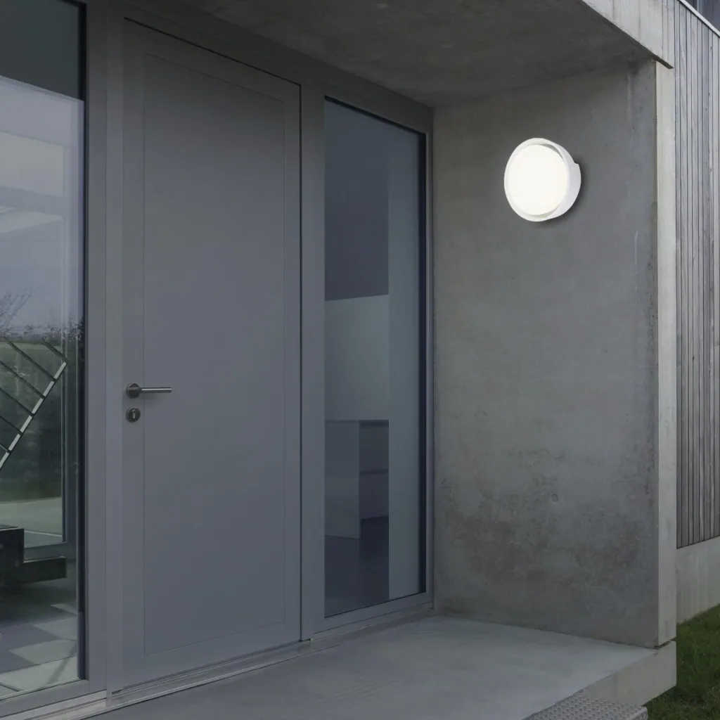 GENUA LED Außenwandleuchte, weiß, IP44, 18 Watt, 1.500 lm, 4.000 K