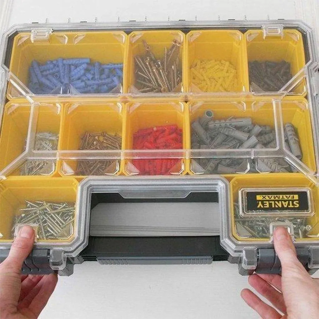 Professionelle Aufbewahrungsbox flach FatMax - 10 Aufbewahrungsfächer - 45x36x7 cm