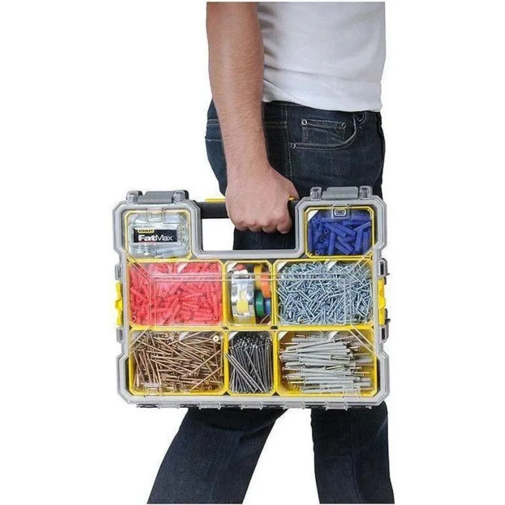 Professionelle Aufbewahrungsbox flach FatMax - 10 Aufbewahrungsfächer - 45x36x7 cm
