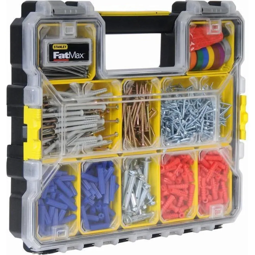 Professionelle Aufbewahrungsbox flach FatMax - 10 Aufbewahrungsfächer - 45x36x7 cm