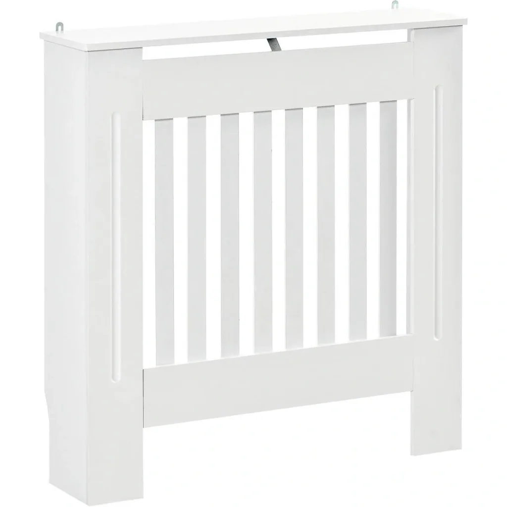 Heizkörperverkleidung Heizungsabdeckung 78x19x81cm Heizkörper Abdeckung für Schlafzimmer Wohnzimmer MDF Weiß