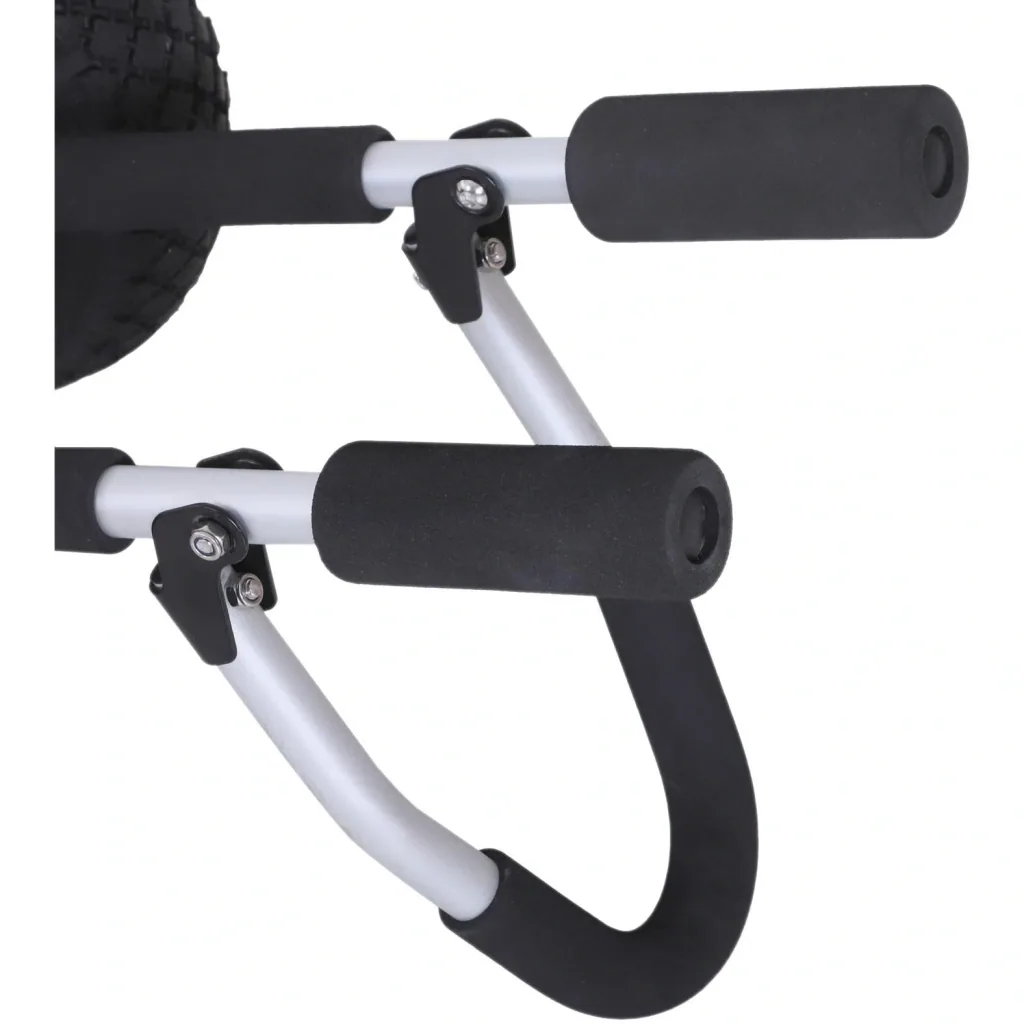 Kanuwagen Kajakwagen Surfwagen klappbar gepolstert PU-Reifen Alu Silber bis 45 kg L65 x B38 x H52 cm
