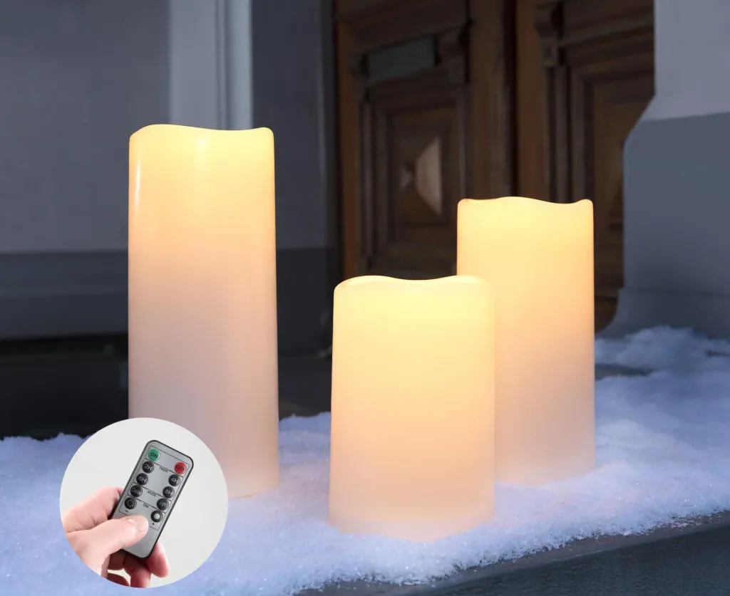 LED Kerze - 3er Set
