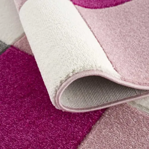 Livone Kinderteppich Patchwork rosa, Teppichgrösse: 160 x 230 cm