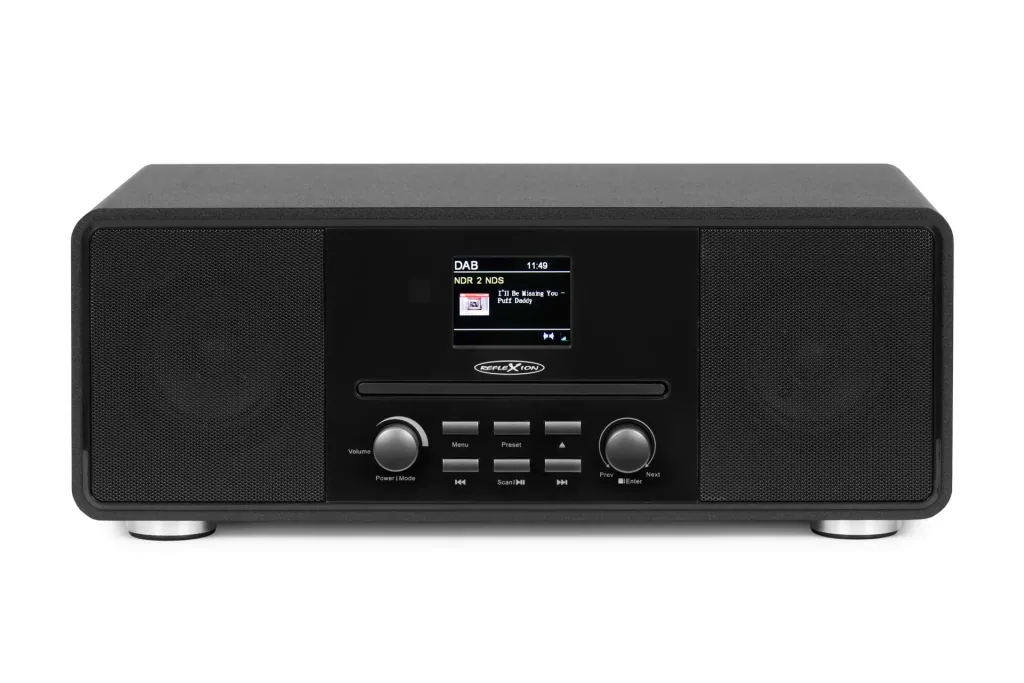 Design DAB+/UKW-Radio mit Bluetooth, CD, USB, AuxIn, Encoding, grau, HRA19DAB/GR