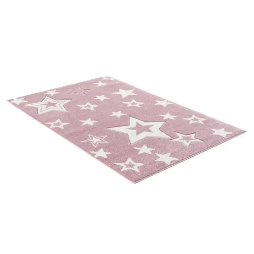 Livone Kinderteppich Galaxy Sterne rosa, Teppichgrösse: 160 x 230 cm