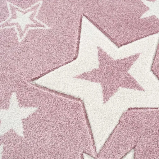 Livone Kinderteppich Galaxy Sterne rosa, Teppichgrösse: 160 x 230 cm