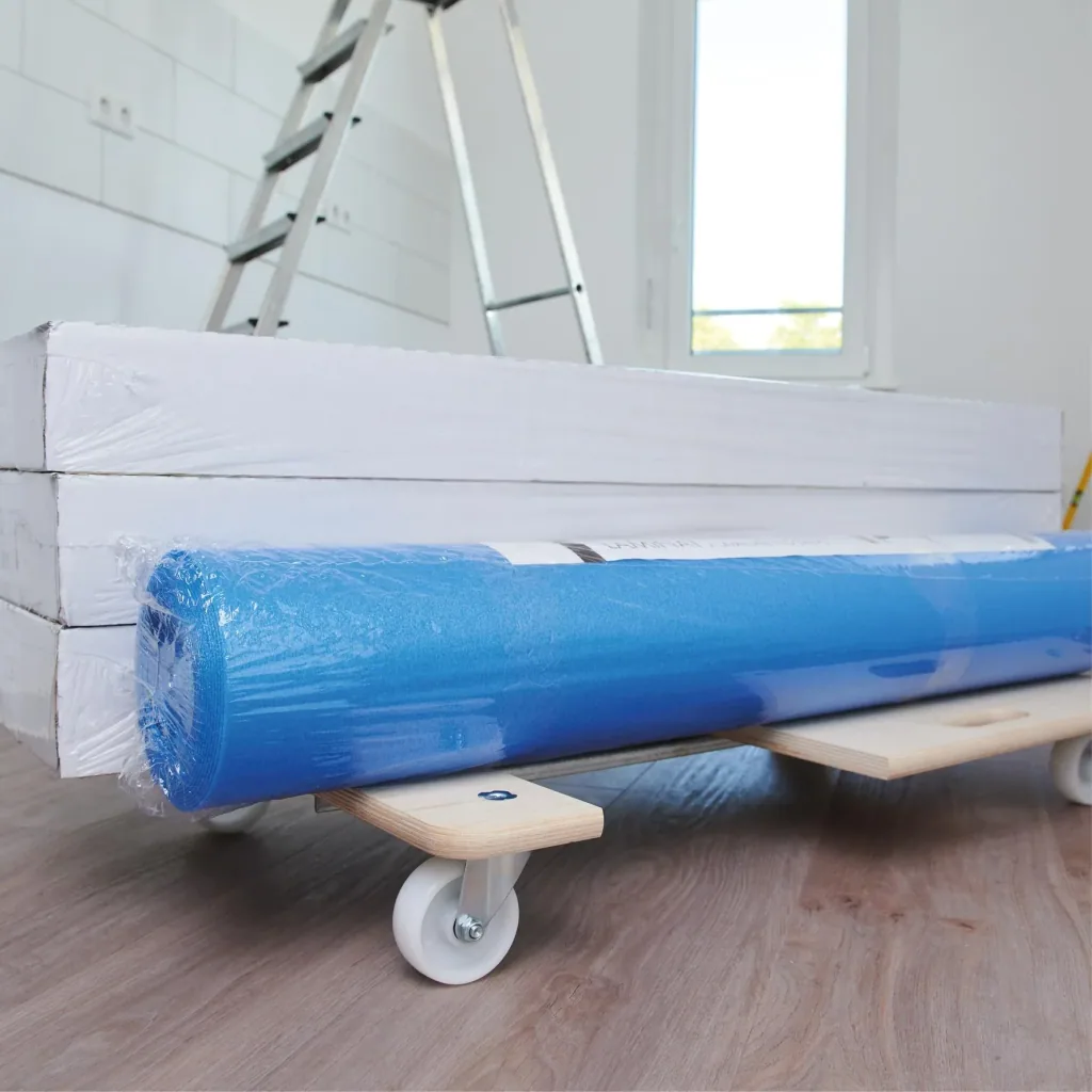 Transporthilfe MM 1332, 59-86 x 49 x 11 cm ausziehbar, harte Rollen Ø 75 mm, Rollenlager, Birke FSC®, Tragkraft 200 kg