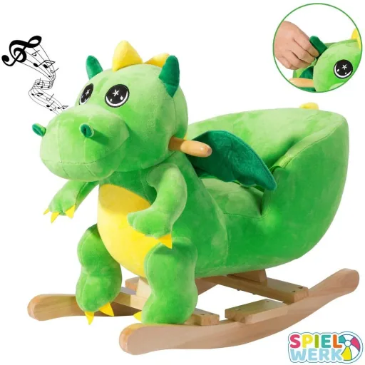 Schaukelstuhl Kinder Dino mit Sicherheitsgurt