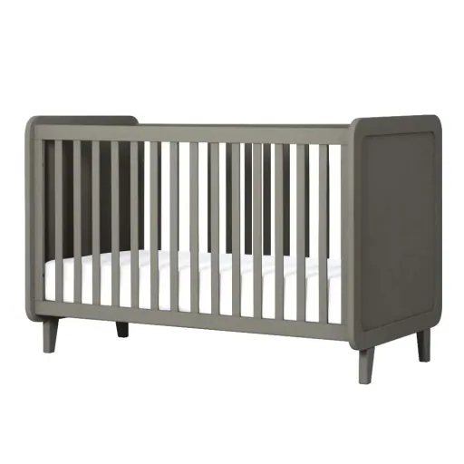 Laurette Babybett 70 x 140 cm Accroche Coeur, Farbe: grau