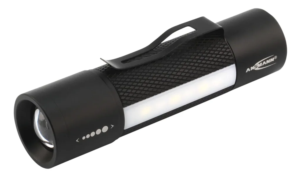 Multifunktionstaschenlampe 3in1 - fokussierbare Taschenlampe, Arbeitsleuchte und Signalleuchte