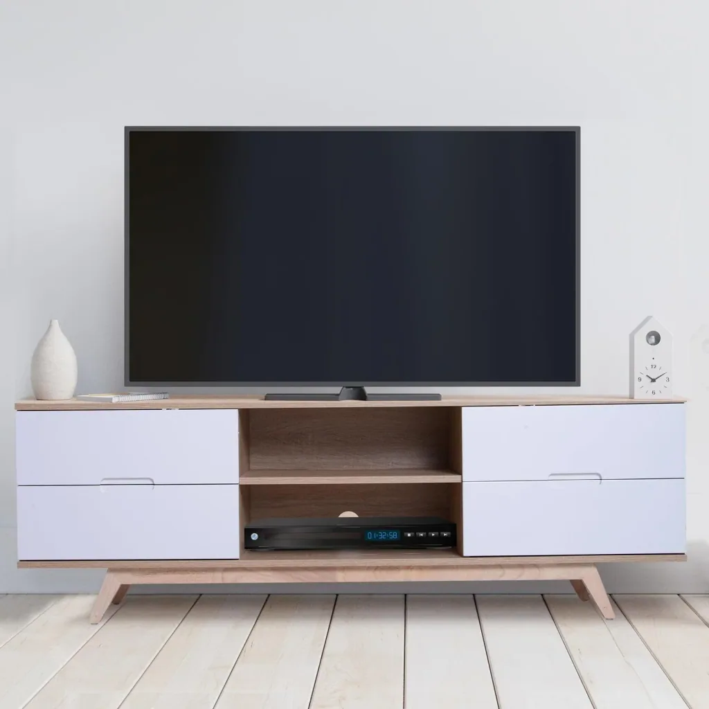 Fernsehtisch Fernsehschrank TV-Board Lowboard TV-Schrank Unterschrank 4 x Schublade 2 x Ablage 150 x 40 x 50 cm