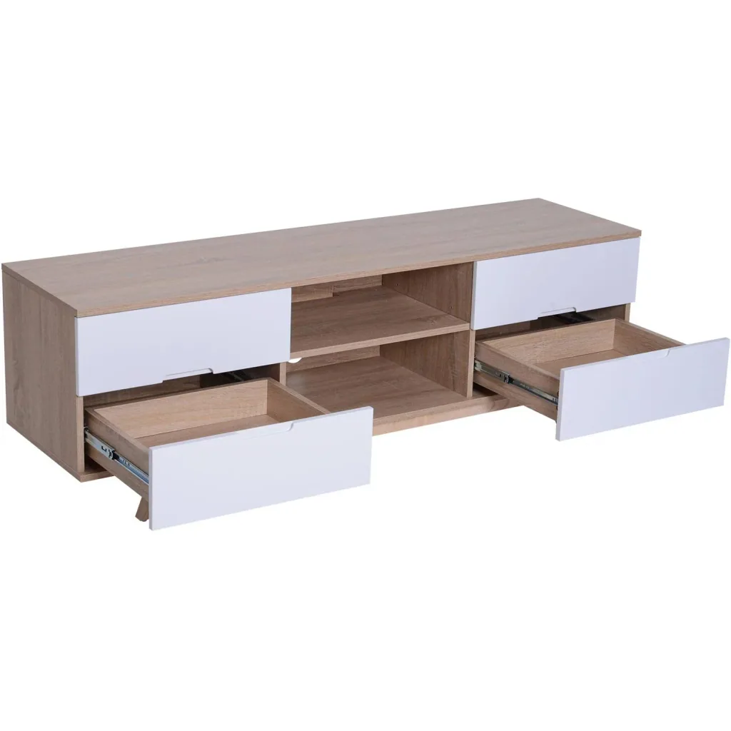 Fernsehtisch Fernsehschrank TV-Board Lowboard TV-Schrank Unterschrank 4 x Schublade 2 x Ablage 150 x 40 x 50 cm