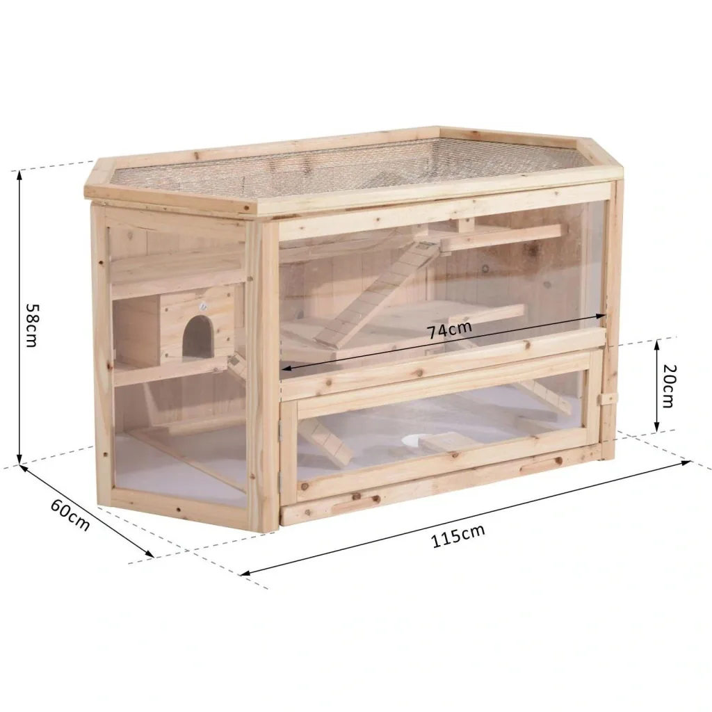 Hamsterkäfig Nagerkäfig Mäusekäfig Tannenholz Natur