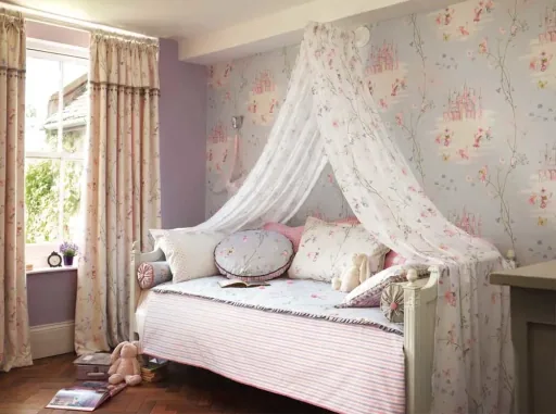 Little Sanderson Abracazoo Streifenstoff Seaton rosa lavendel