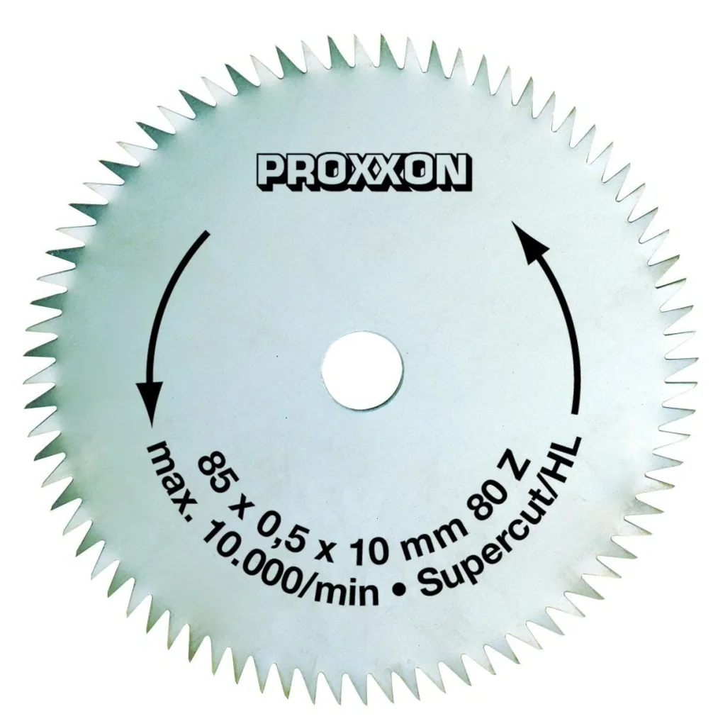Kreissägeblatt Super-Cut, Ø 85 x 0,5 x 10 mm, 80 Zähne