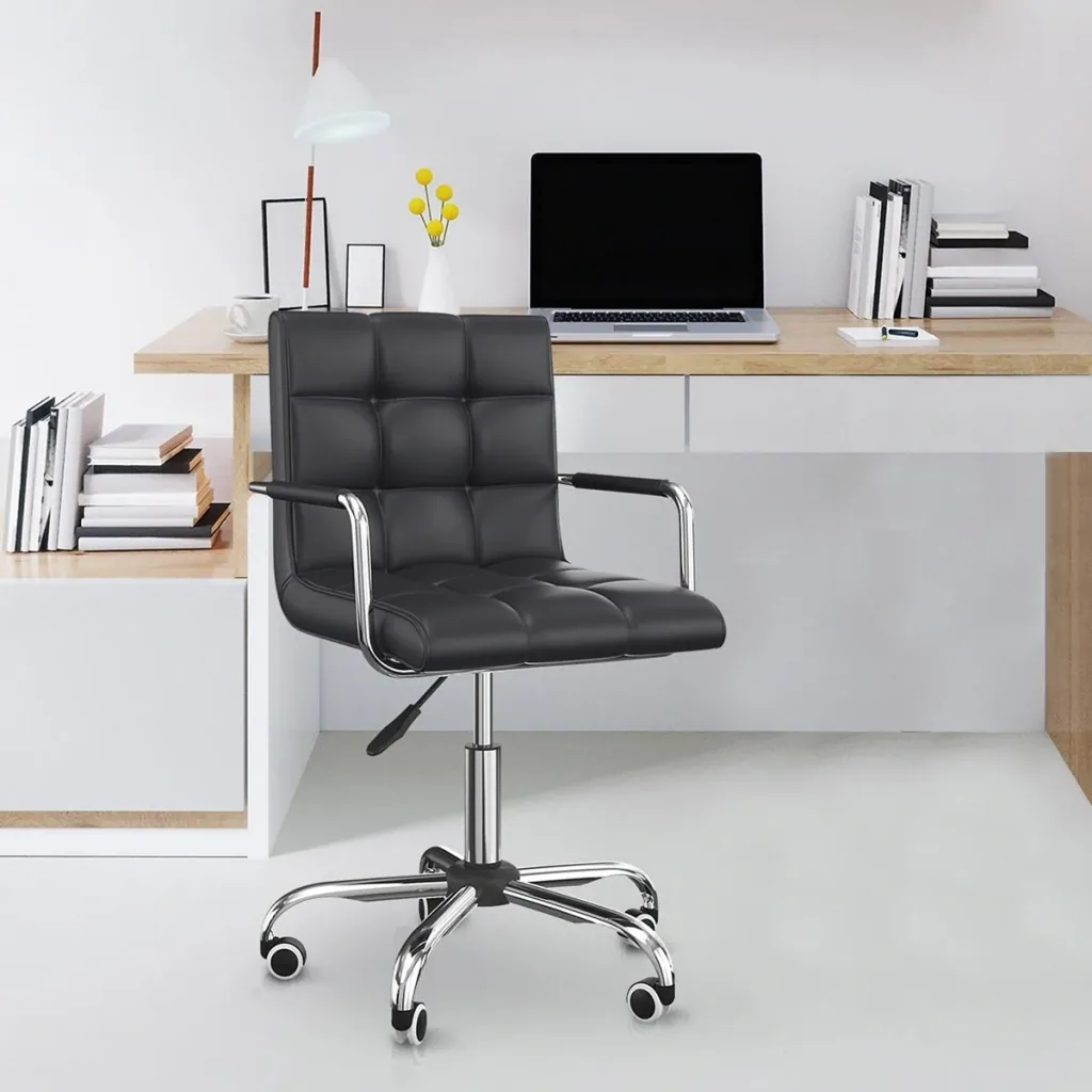 Drehhocker Kosmetikhocker Rollhocker Arbeitshocker in schwarz