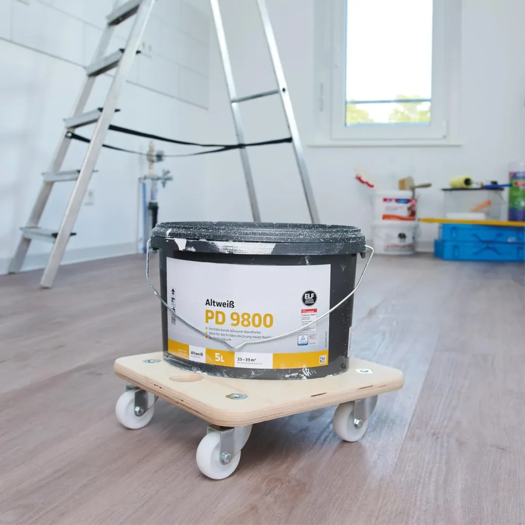 Transporthilfe MM 1352, 29 x 29 x 8,5 cm, harte Rollen Ø 50 mm, Gleitlager, Multiplex Birke FSC®, Tragkraft 250 kg