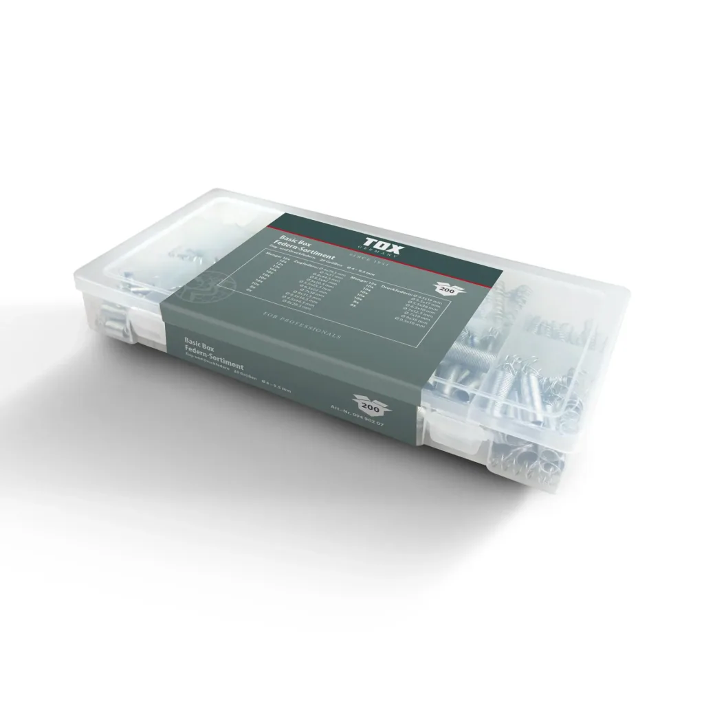 Federn - Sortiment Basic Box 200-teilig